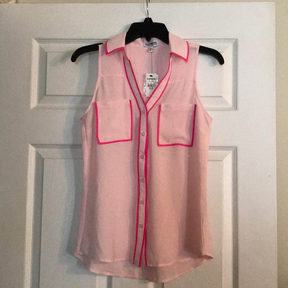 Sleeveless button down. Express XS